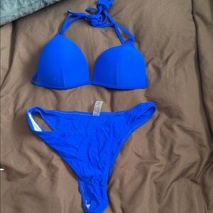 SHEIN Vibrant Blue Bikini Set